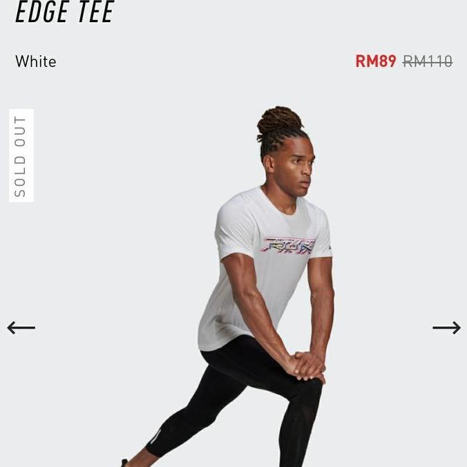 Grosir Baju Lari Adidas Tee Edge Running Jersey Original Sale Murah