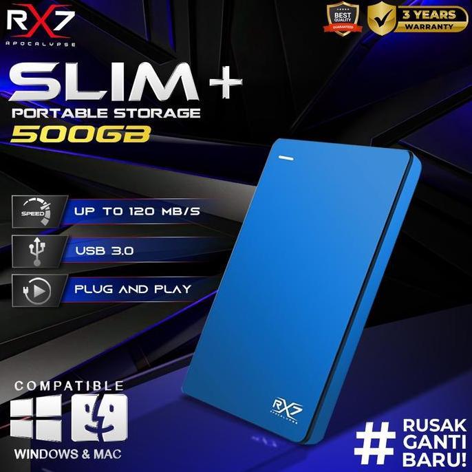 HDD EXTERNAL BACKUP SLIM+ RX7 500GB / HDD EXPANSION SLIM+ RX7 500GB