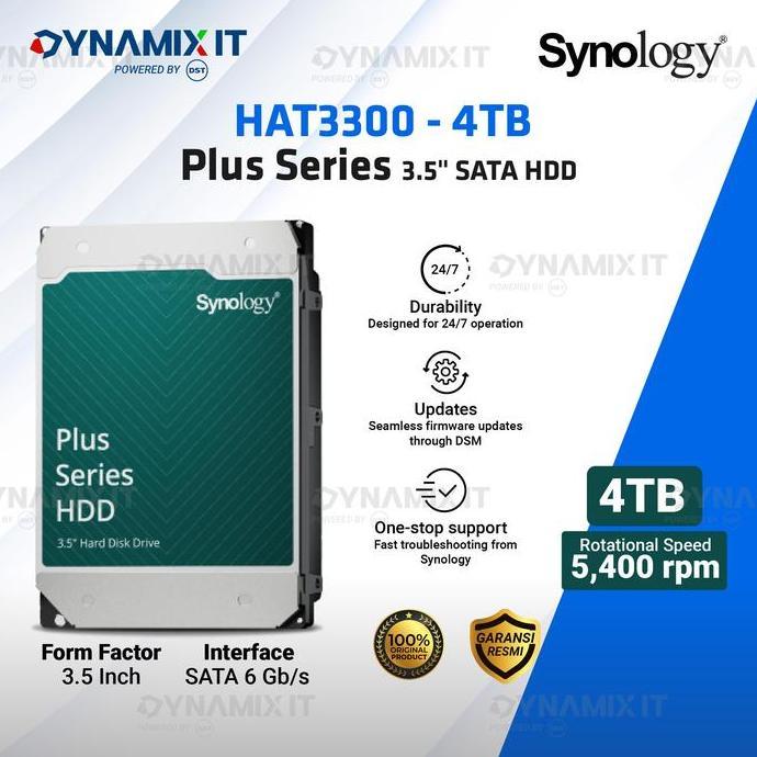 Synology HDD Plus Series HAT3300-4T 4TB 3.5" SATA Harddisk