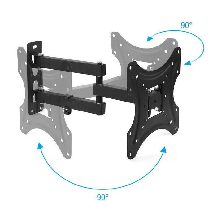 Bracket Tv Led Lcd 32-43 Inch Braket Breket Tarik Ulur Putar 14-43''