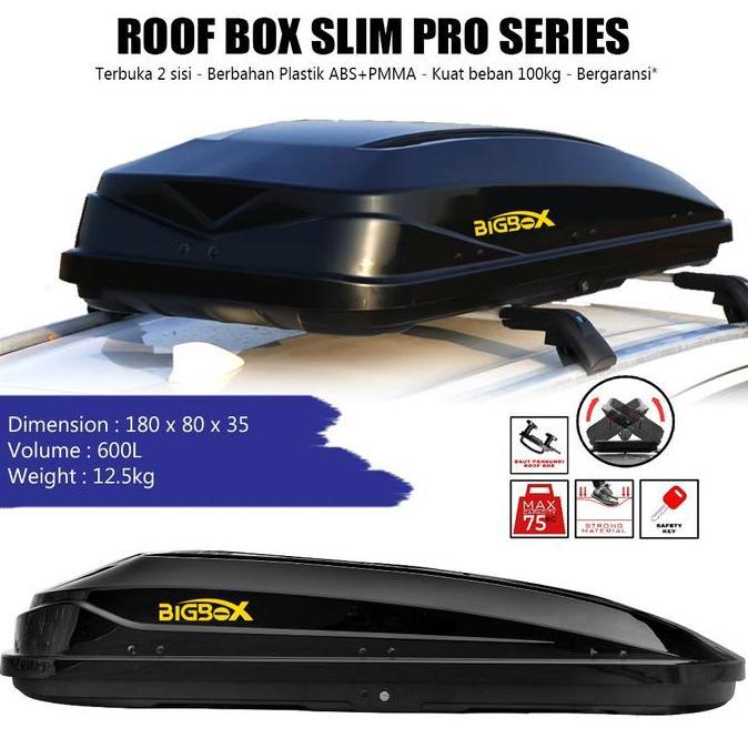 Promo Roofbox Roof Box 600L Bagasi atas mobil 1 Paket Diskon