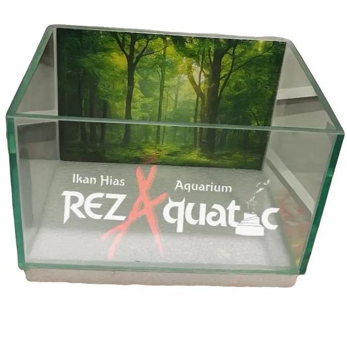 Aquarium Mini 25x15x15cm Harga Terjangkau Desain Minimalis untuk Ikan Kecil Kaca Bening & Pengeliman