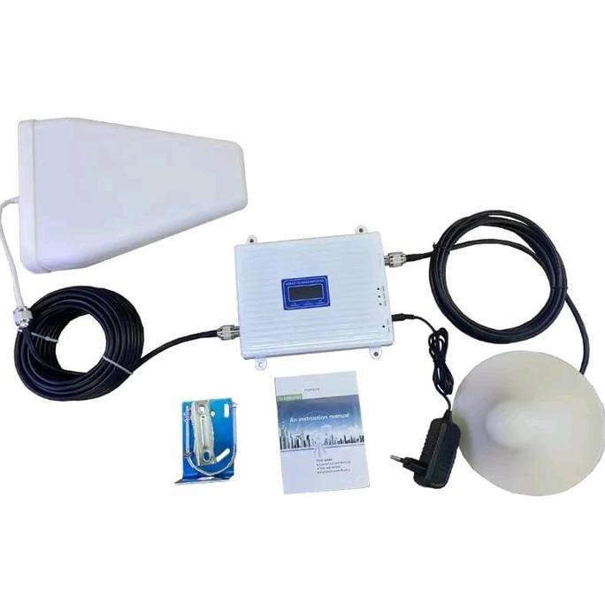 Repeater Sinyal HP dan Modem WiFi 2G 3G 4G 5G dengan Antena Outdoor direct 12-15dbi dan  Antena Indo