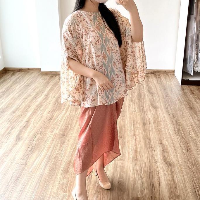 Thebest- Benangsari Hilda Set Kaftan Batik Viscose Wanita Viskos Batwing