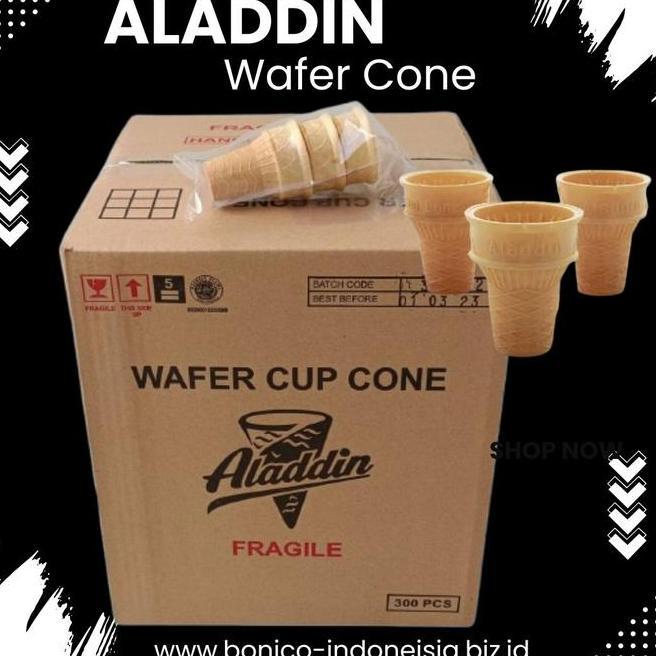 Wafer Cup Cone Es Krim Cake Cone 1 Dus 300 Pc Aladdin Aladin Alladin Ice Cream Cone