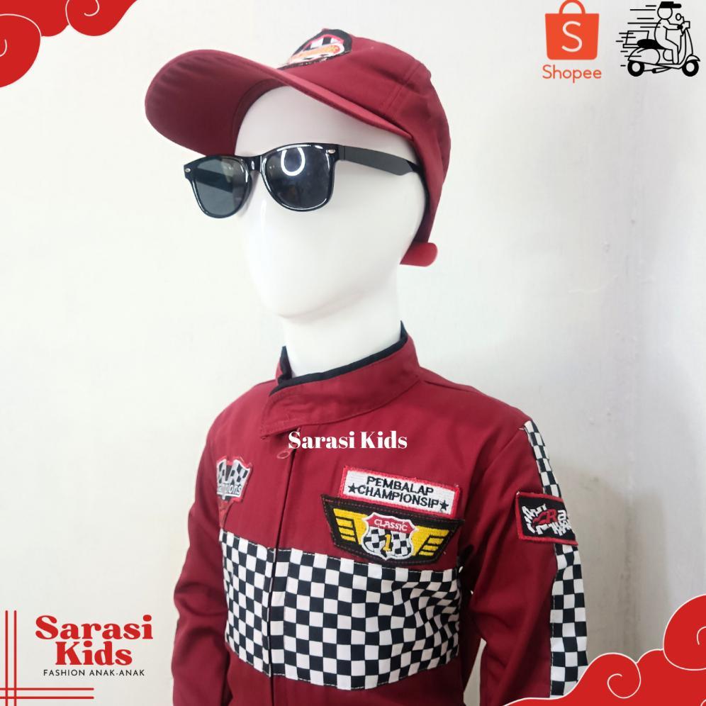 Sarasi - Baju Profesi Anak - Baju Balap Anak Laki Baju Pembalap Anak Kostum Pembalap Anak Stelan Pem