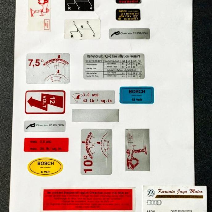 Stiker Bodi Vw Kodok Di Part Vw Sparepart Vw