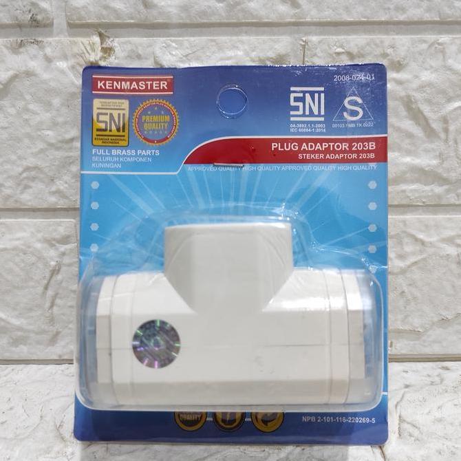 Kenmaster Steker Cabang 3 T Steker Kenmaster Colokan Listrik 3 Lubang
