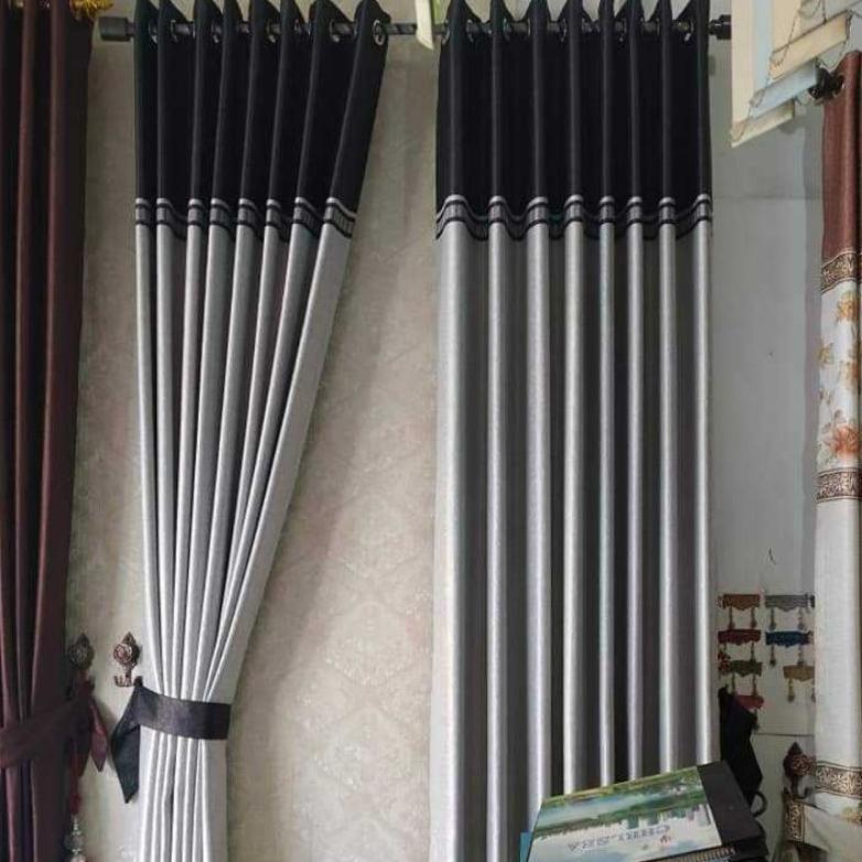 gorden jendela gorden pintu gorden smokring blackout kombinasi PREMIUM serat bludru gorden jendela