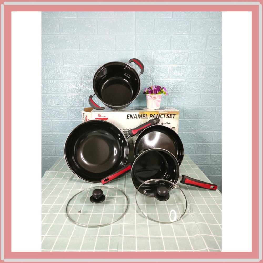 YOHOYO - Panci enamel set Happy Fun HF 218