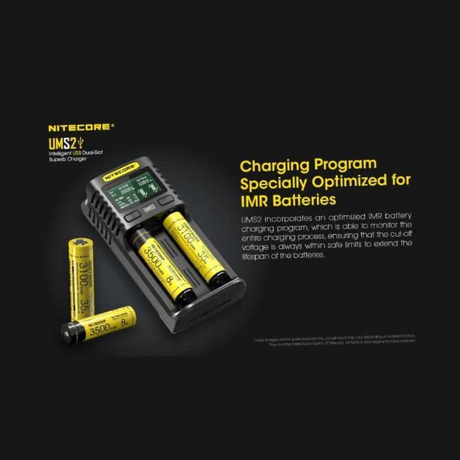 Nitecore Ums2 Intelligent Usb 2 Slot Superb Charger Murah