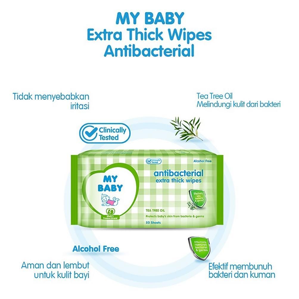 Sale My Baby Set Perlengkapan Mandi Bayi Isi 4 Items Pink Biru [Sabun, Wipes, Minyak Telon, Bedak] G