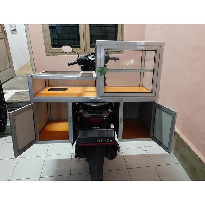 Terlaris Gerobak Motor Jualan Bakso / Etalase Motor Dagang / Etalase Keliling
