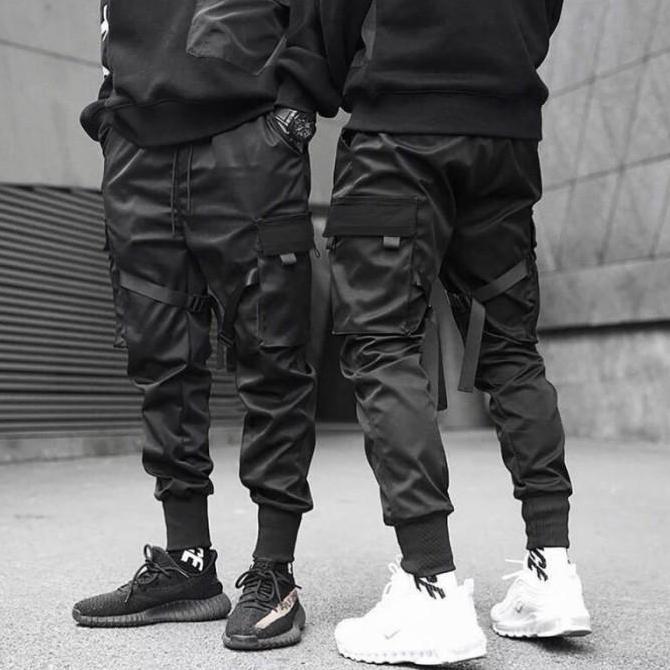 Thebest- Techwear Pants JOGGER [ READY INDO ] Cyberpunk Harem Cargo Pria Tactic
