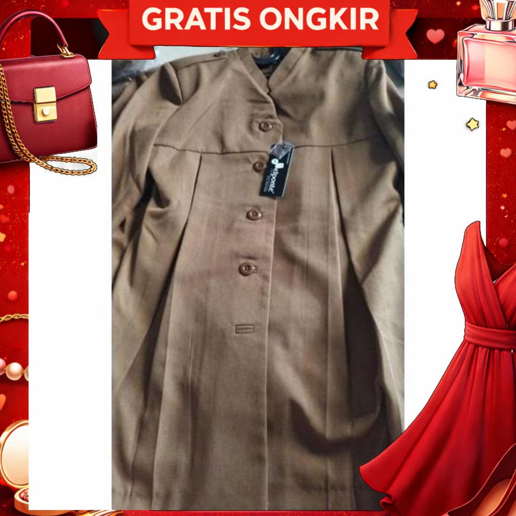 Elfonte Blazer Baju Kerja Kantor Seragam Pns Baju Hamil - Bazer Putih Seragam Dinas Kesehatan Putih 