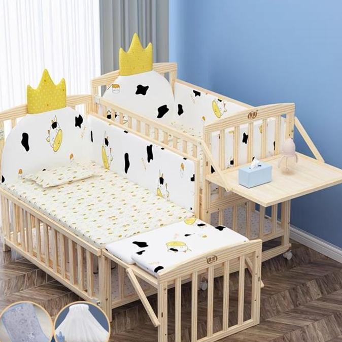 Terlaris Baby Box Tempat Tidur Bayi Bed Kasur Kelambu Multi Fungsi Natural Kayu