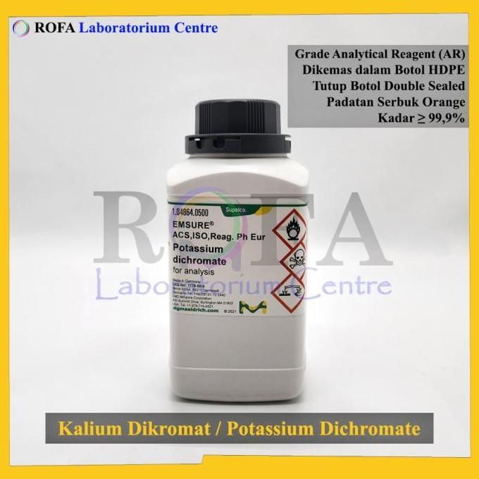 Taman- Kalium Dikromat / Potassium Dichromate / K2Cr2O7 Pro Analisis Eceran 1 Gram