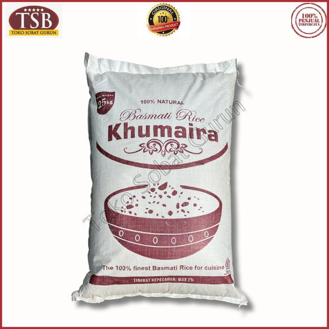 Basmati Rice Beras Premium India 25 kg Asli XXL Sella - Beras Basmati 25kg KHUMAIRA
