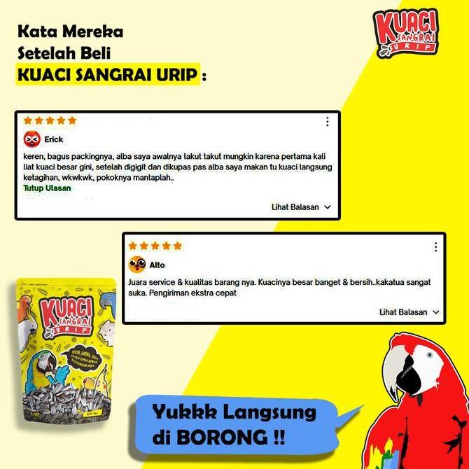 Bluee- Kuaci Sangrai Super Jumbo Untuk Burung Kakatua Macaw Afgrey Amazon