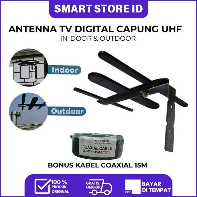 Codchat,Admin- Antena Tv Digital Uhf Tanaka Capung - Indoor & Outdoor, Cocok Untuk Tv Digital + Bonu
