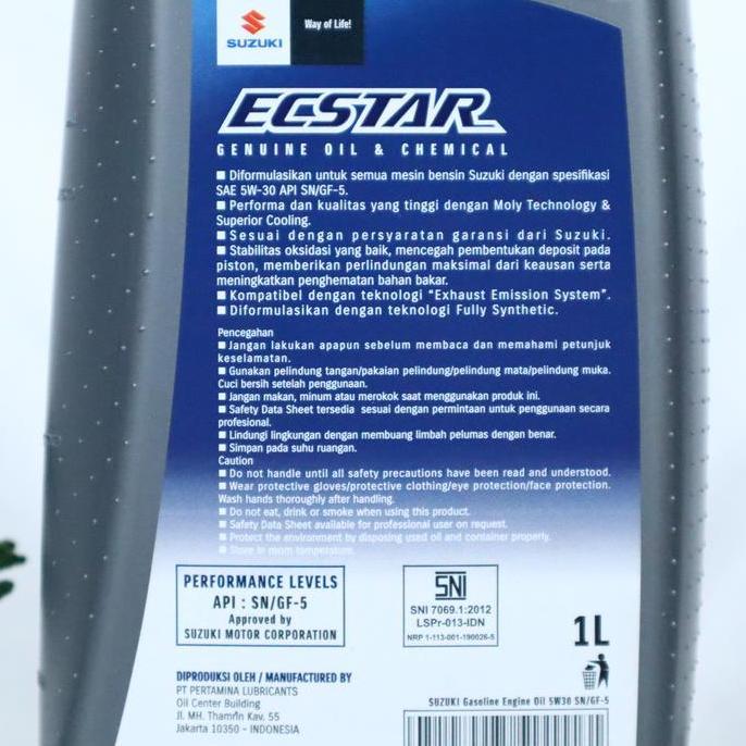 Olinol- Oli Sgo 5W-30 Api Sn/Gf-5 Full Synthetic Suzuki 1L - Oli Mobil Suzuki