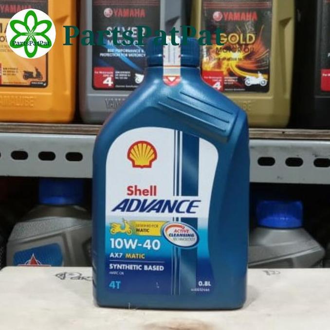 Olinol- Oli Mesin Shell Advance Ax7 Ax 7 Ax-7 Matic 08Lt 800Ml 10W40 10W-40
