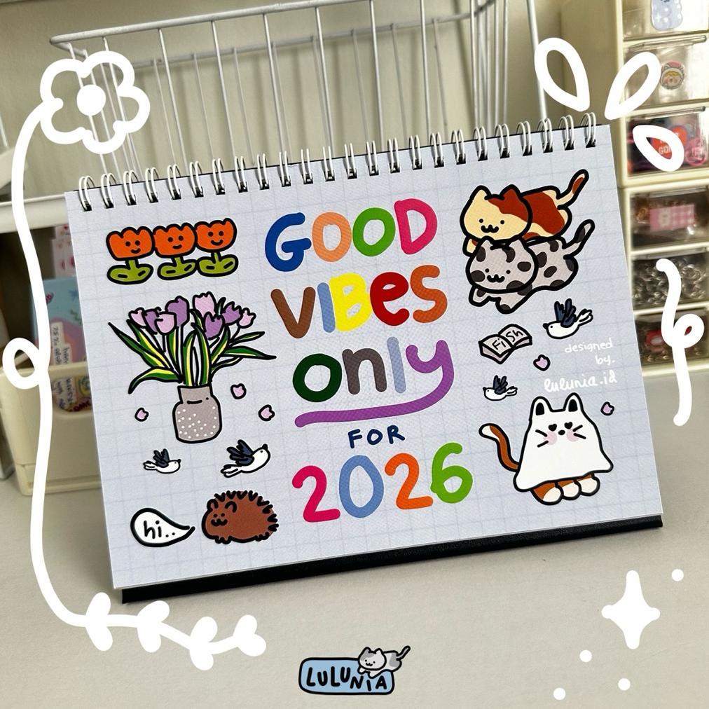 READY Calendar Indonesia 2026 by LULUNIA (+hari libur nasional/kalender 2026/kalender duduk/kalender