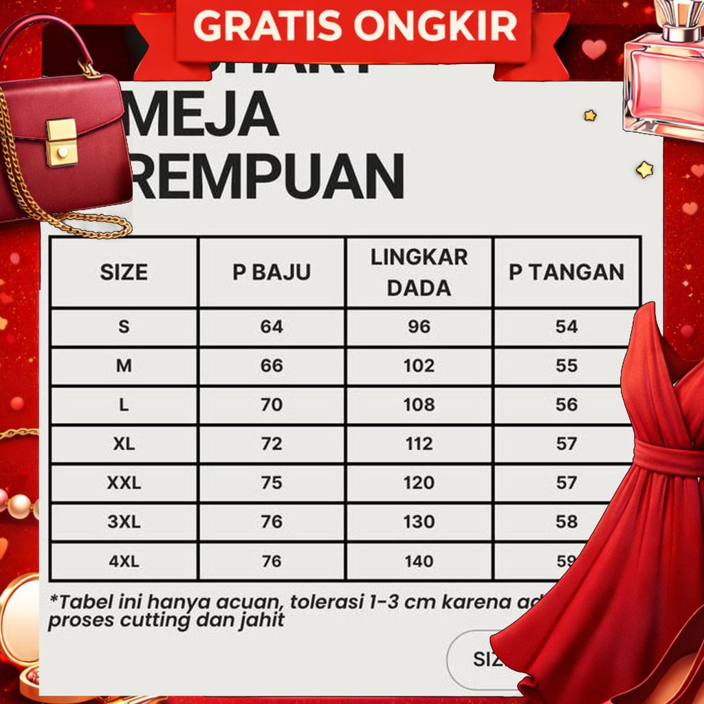 Raouniform Kemeja Maroon Lengan Panjang Wanita Baju Seragam Kerja Formal American Drill