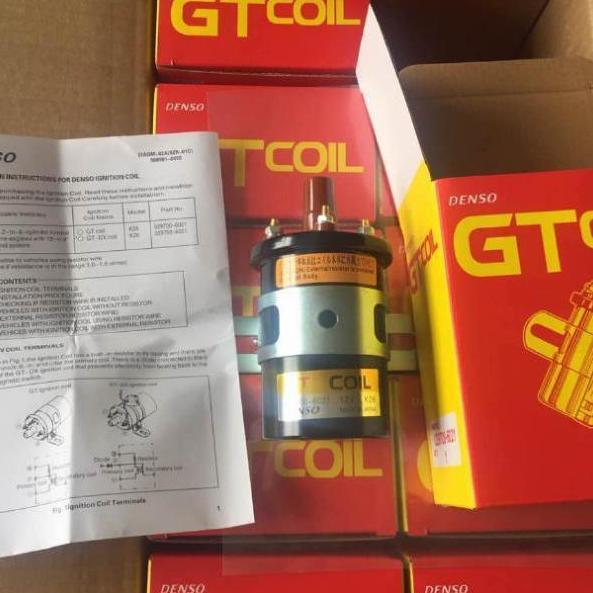 Bycle- Ignition Coil Koil Gt Pengapian 12V Kaki 3 Universal Denso Kijang 5K 7K Futura Carry L300 Jap