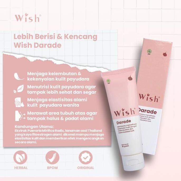 Bbyxx- Wish Darade - Untuk Kulit Payudara Wanita Lebih Kenyal Lembut & Sehat Alami Ekstrak Pueraria 