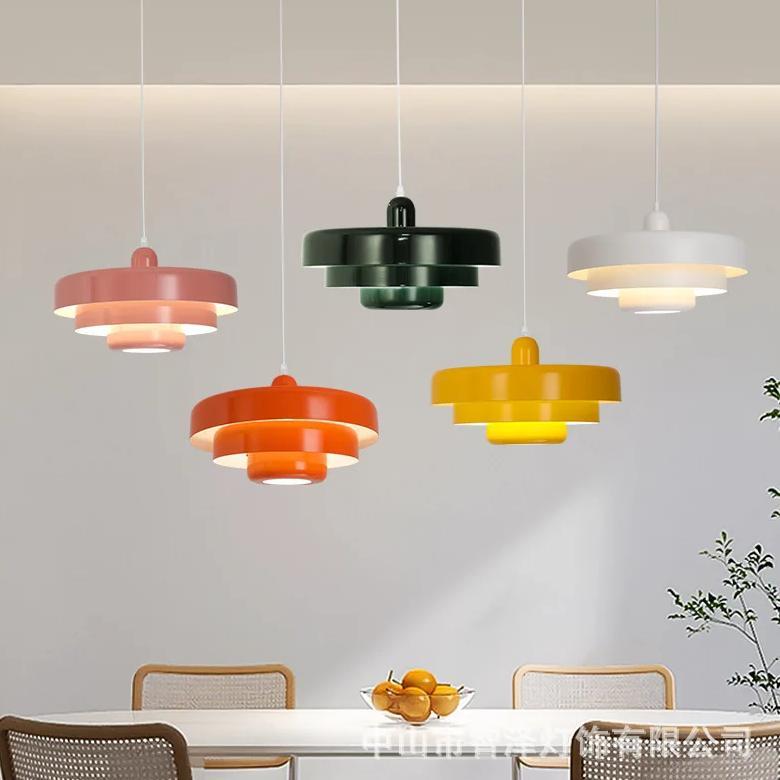Nordic Minimalist Layer Cake Pendant Light, Creative Multi-Tier Chandelier for Restaurant, Living Ro