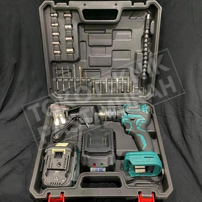 Bor Cordless Tembok Beton M 17 M21 M 21 13mm BRUSHLESS Modern M17 Set Bor Cas Batrai 20V