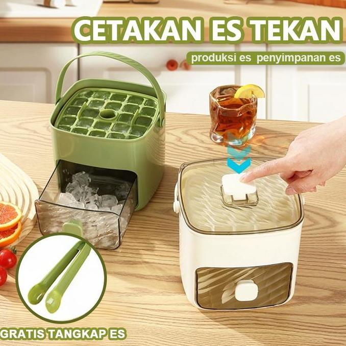 JC Ice takan Es Batu Kristal 28 Grid, Ice Maker Mini Murah, Pencetak Es Batu Silikon, Tempat Es Batu