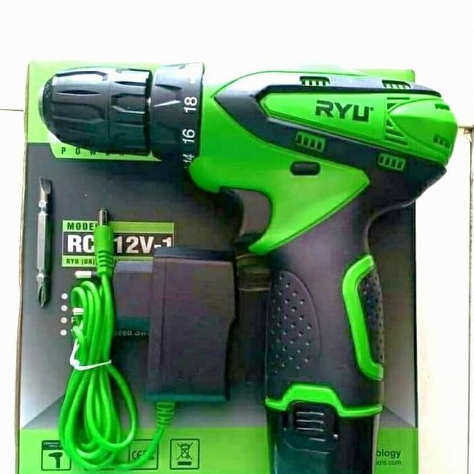 mesin bor baterai cordless drill tekiro RYU rcd 12v-1