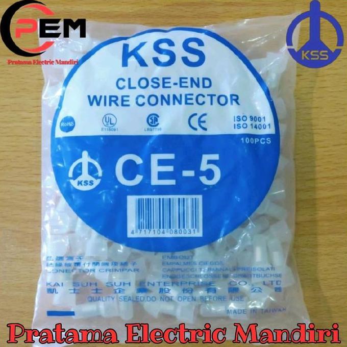 KSS LASDOP TRANSPARANT CLOSE END WIRE CONNECTOR CE-5 CE 5 CE5 5.5MM 5,5MM