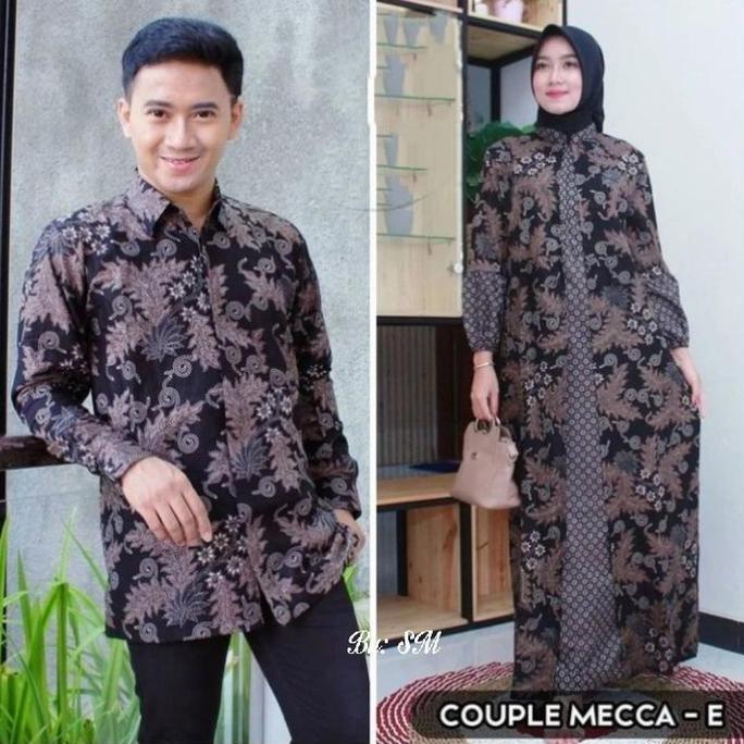 Couple Gamis Batik Wanita Busana Muslimah Sarimbit Gamis Batik Modern