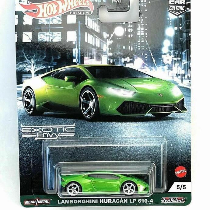 Hot Wheels Premium Lamborghini Huracan LP 610-4 Exotic Envy ban karet