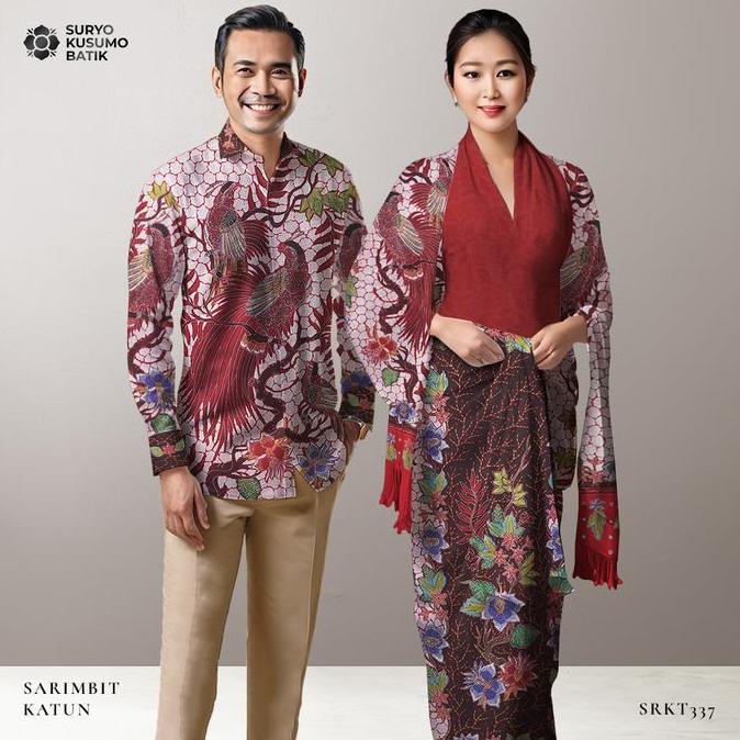 Kain Batik Tulis Sarimbit Couple Katun Suryo Kusumo - Burung Merah