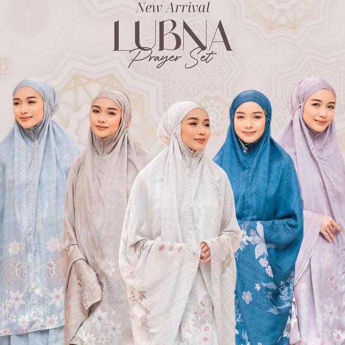 Grosir Mylady Hijab Mukena Dewasa Lubna Prayer Set Cantik Couple Grey Lilac