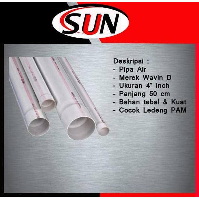 Serbaledeng- Pipa Pvc 4" Inch Wavin D 50 Cm