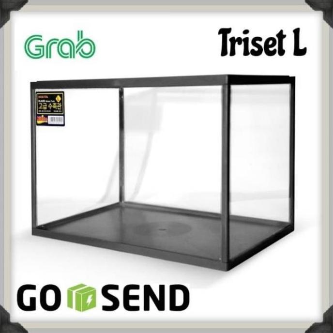Blebeb- [Ojol Only] Aquarium Akrilik Nikita Triset Ukuran L / Nikita Glass Water Tank L