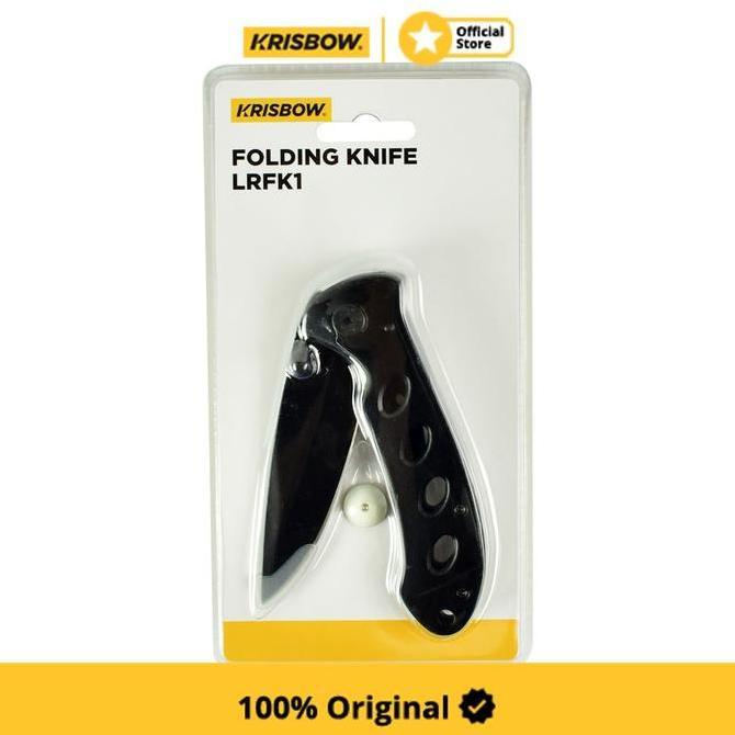 Alatlengkap- Krisbow Pisau Lipat Lrfk1 - Hitam