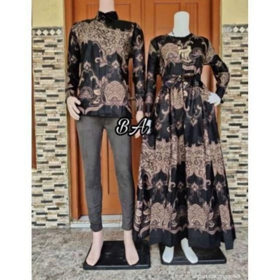 BAJU BATIK COUPLE MODERN  SARIMBIT BATIK COUPLE GAMIS BATIK COUPEL COPLE COPEL PASANGAN MAURA COUPLE