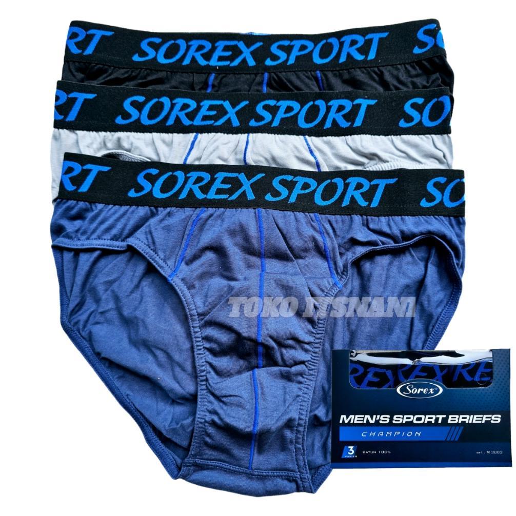 Cd Pria Sorex M 3003 Karet Boxer | Celana Dalam Pria Sorex Bahan Katun Lembut