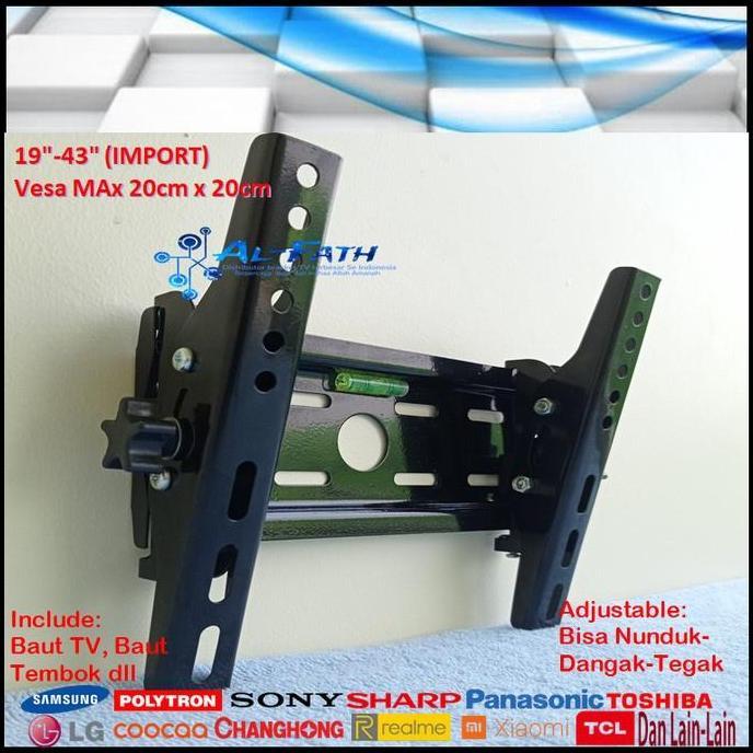 Bestone- Bracket TV POLYTRON 14 s/d 43 inch QUALITY Garansi 100% cocok