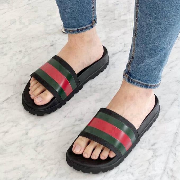 gucci trek web slide sandal ori 100%