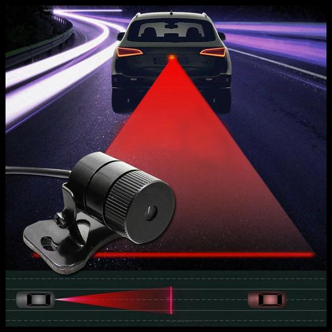 TERBARU LAMPU LED LASER RED FOG LIGHT WARNING LAMPU KABUT BELAKANG MOBIL 