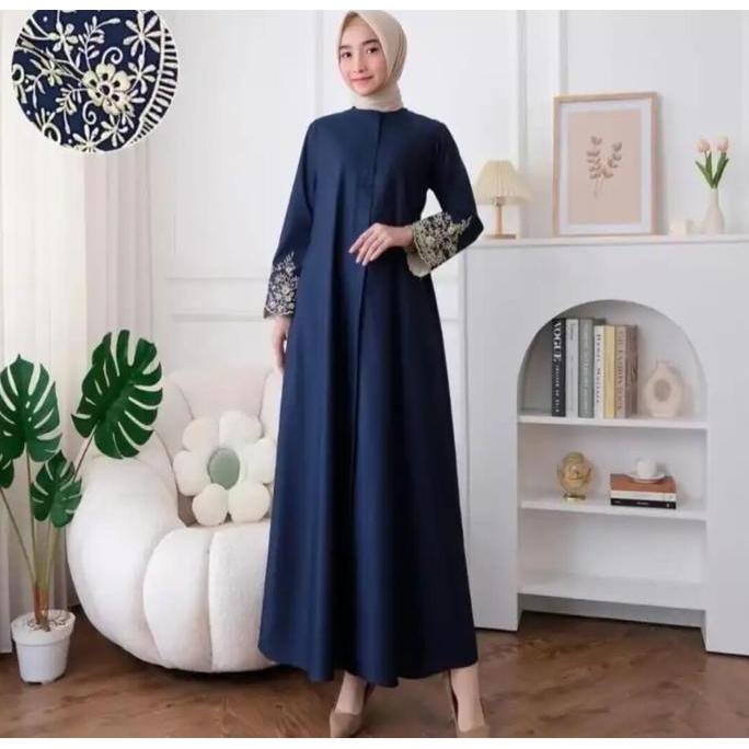 Thebest- gamis toyobo terbaru super cantik bahan toyobo mix bordir baju pesta