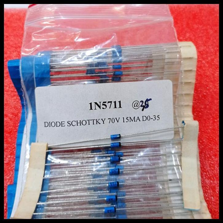 GRATIS ONGKIR 1N5711 DIODA SCHOTTKY 70V 15MA DO-35 