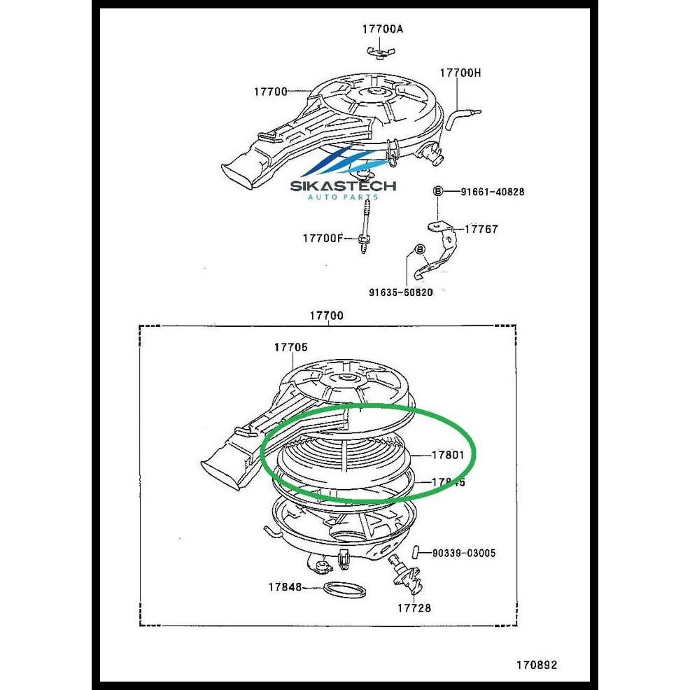 TERBARU AIR FILTER / SARINGAN UDARA TOYOTA STARLET ORIGINAL 